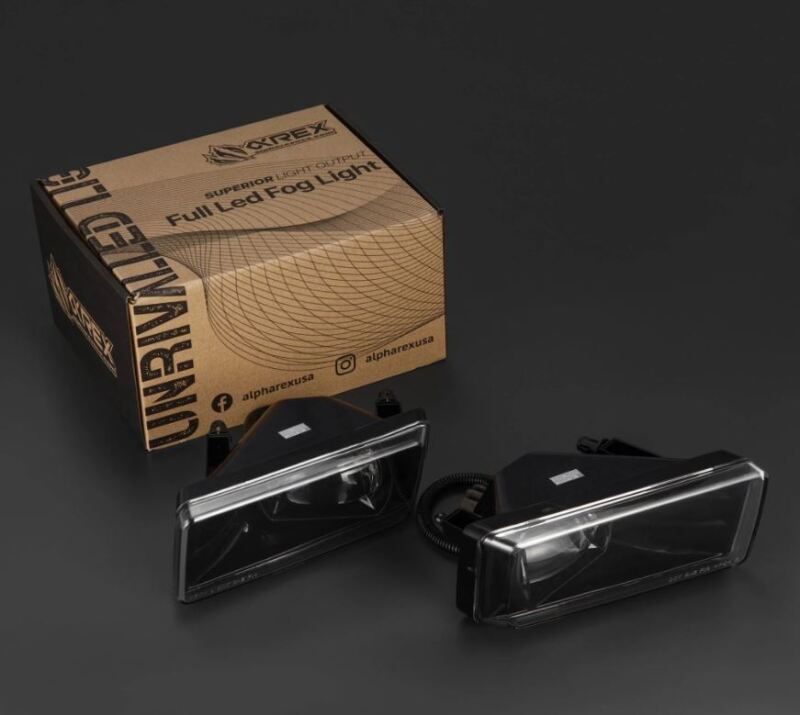 AlphaRex 07-13 Chevrolet Silverado/04-17 Tahoe DoubleTap Dual Color LED Proj Fog Lights - Wt/Ambr Fog Lights AlphaRex