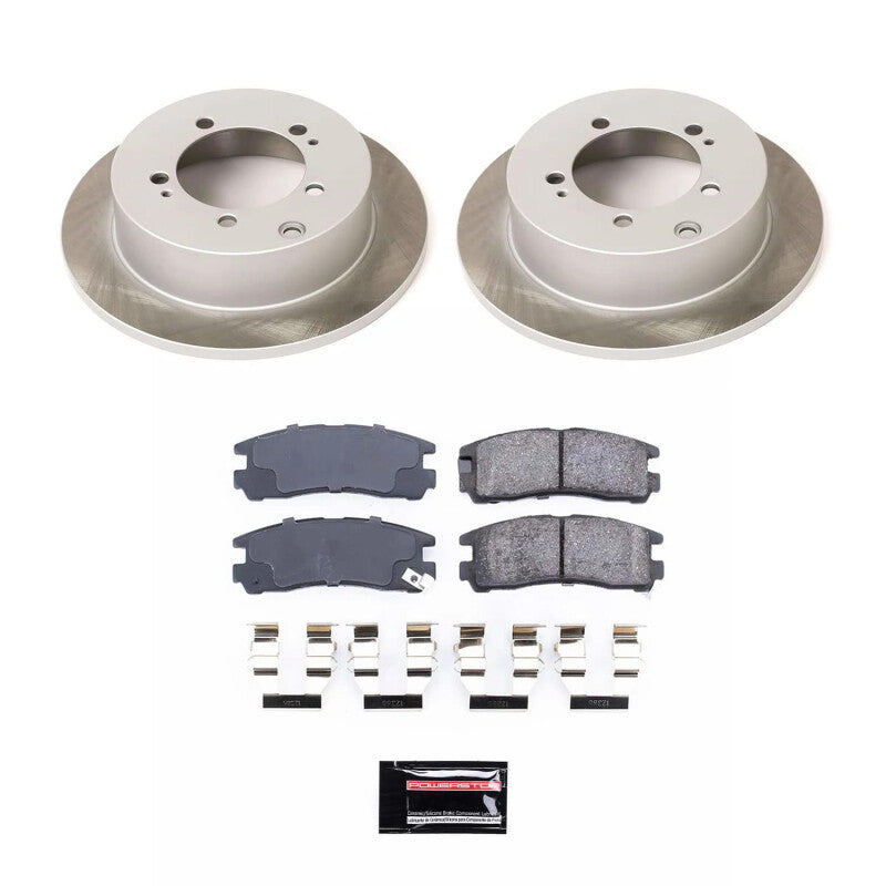 Power Stop 99-03 Mitsubishi Galant Rear Semi-Coated Rotor Kit Brake Kits - Performance Blank PowerStop