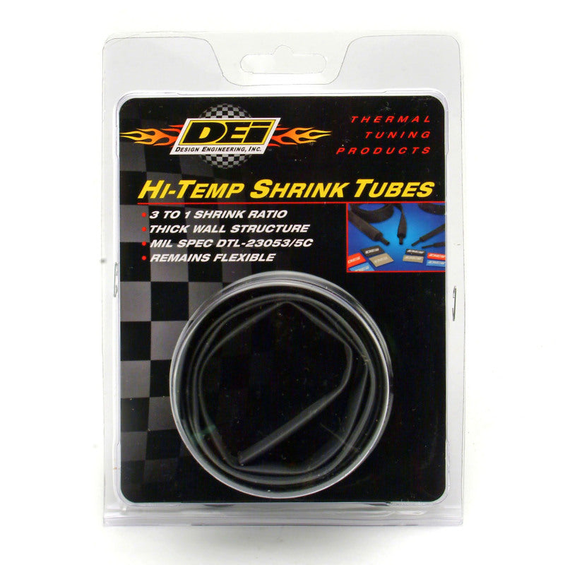 DEI Hi-Temp Shrink Tube Kit - 9/12/18/24mm x 2ft - Black Heat Shrink DEI