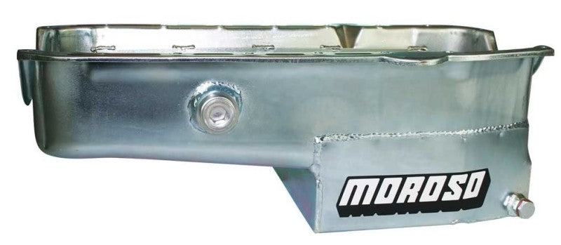Moroso 80-85 Chevrolet Small Block (w/1in Inspection Bung) Wet Sump 7qt 7.5in Steel Oil Pan Oil Pans Moroso