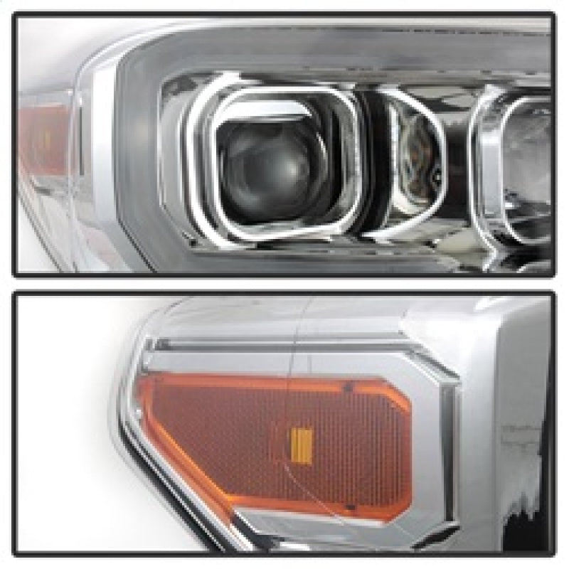 xTune Toyota Tacoma 16-18 DRL Light Bar Projector Headlights - Chrome PRO-JH-TTA16-LBDRL-C Headlights SPYDER