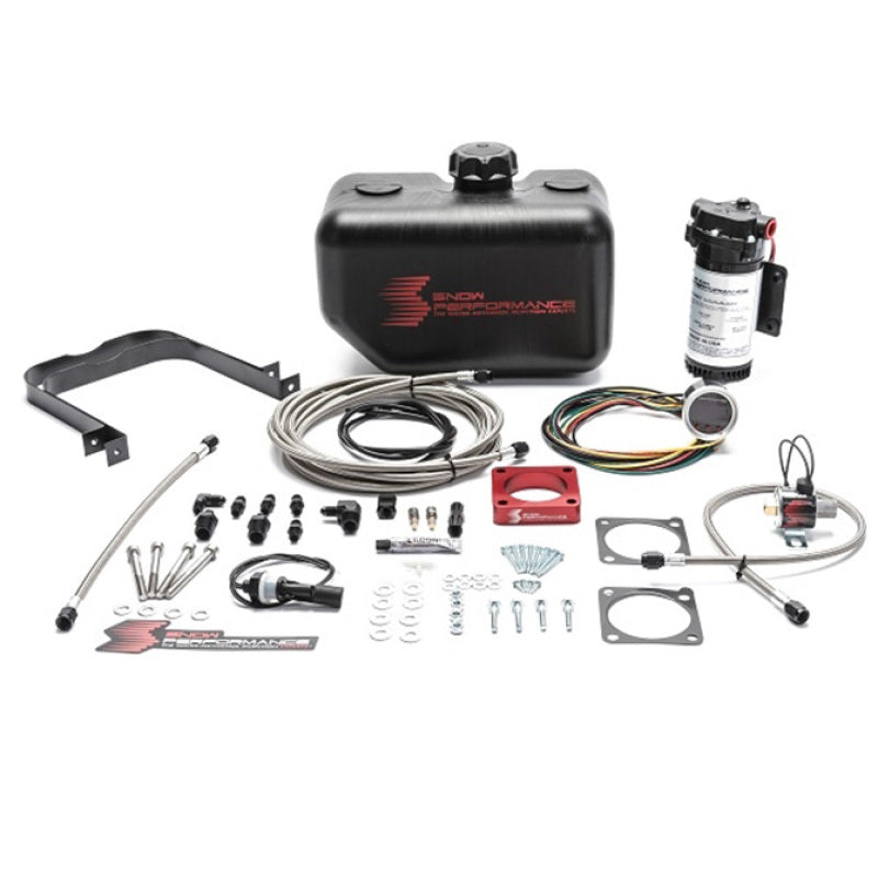Snow Performance 08-15 Evo Stg 2 Boost Cooler Water Injection Kit w/SS Braid Line & 4AN Fittings Water Meth Kits Snow Performance