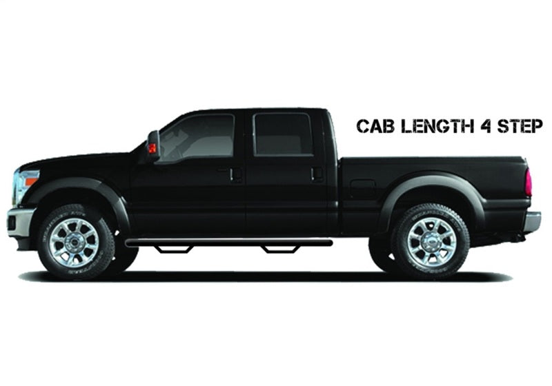N-Fab Nerf Step 14-17 Chevy-GMC 1500 Crew Cab - Gloss Black - Cab Length - 3in Side Steps N-Fab
