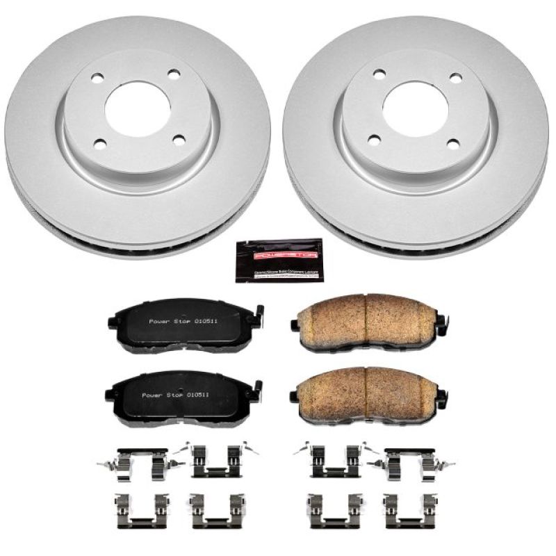 Power Stop 09-14 Nissan Cube Front Z17 Evolution Geomet Coated Brake Kit Brake Kits - Performance Blank PowerStop