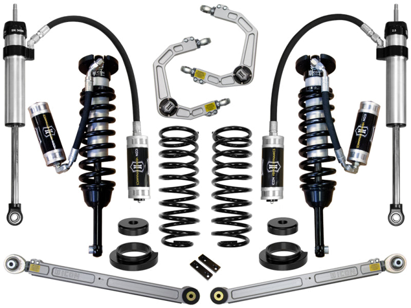 ICON 03-09 Lexus GX470 0-3.5in Stage 5 Suspension System w/Billet UCA Coilovers ICON