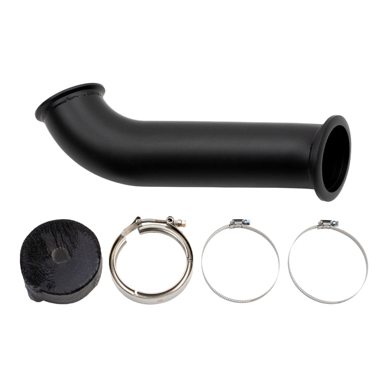 Wehrli 04.5-07 Dodge Ram Cummins 4in Down Pipe - w/High Mount S400 Turbo &amp; 2nd Gen Manifold Downpipes Wehrli