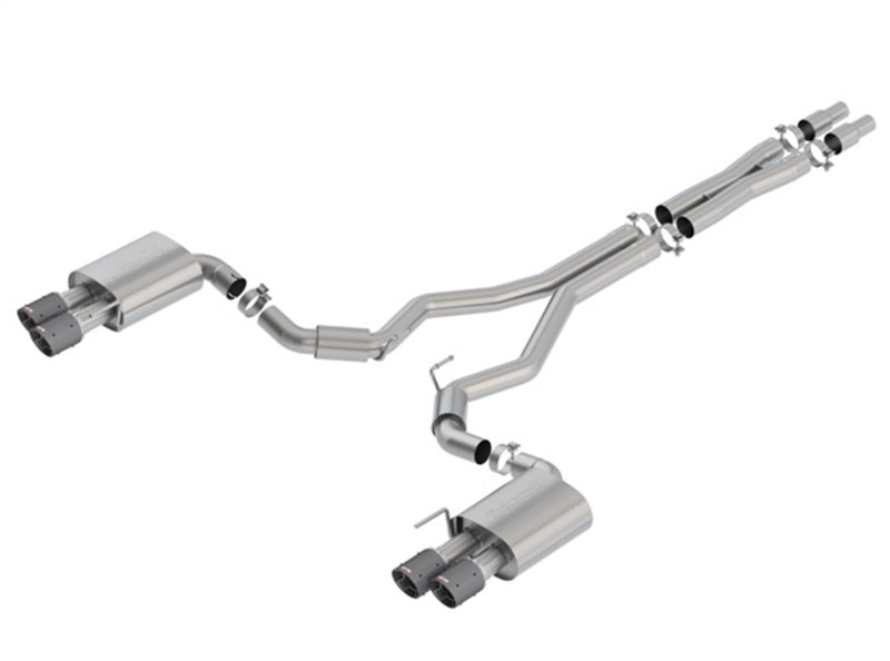 Borla 2018 Ford Mustang GT 5.0L AT/MT (w/o Valves) S-Type 3in Cat-Back Exhaust w/Carbon Fiber Tips Catback Borla