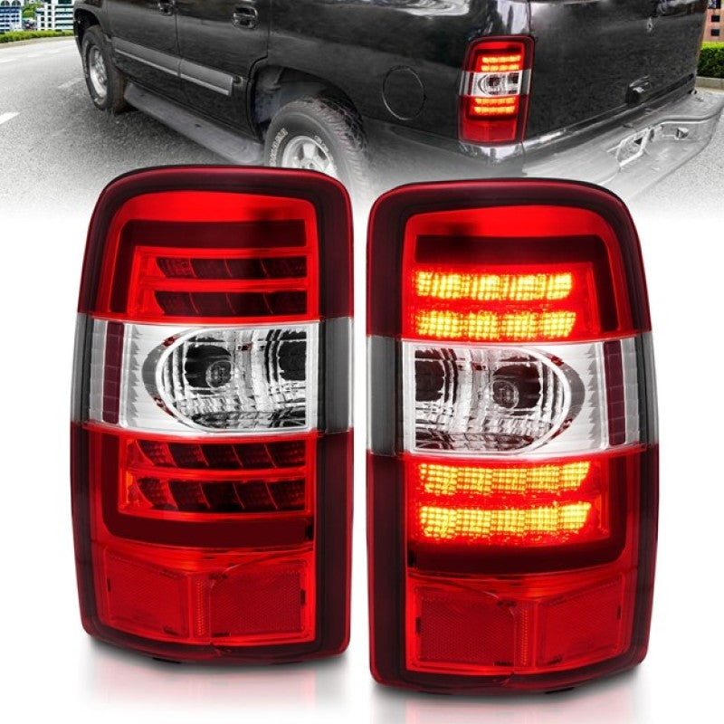 ANZO 2000-2006 Chevrolet Tahoe LED Tail Lights w/ Red Lens Chrome Housing Tail Lights ANZO