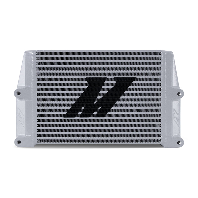 Mishimoto Heavy-Duty Oil Cooler - 10in. Same-Side Outlets - Silver Oil Coolers Mishimoto
