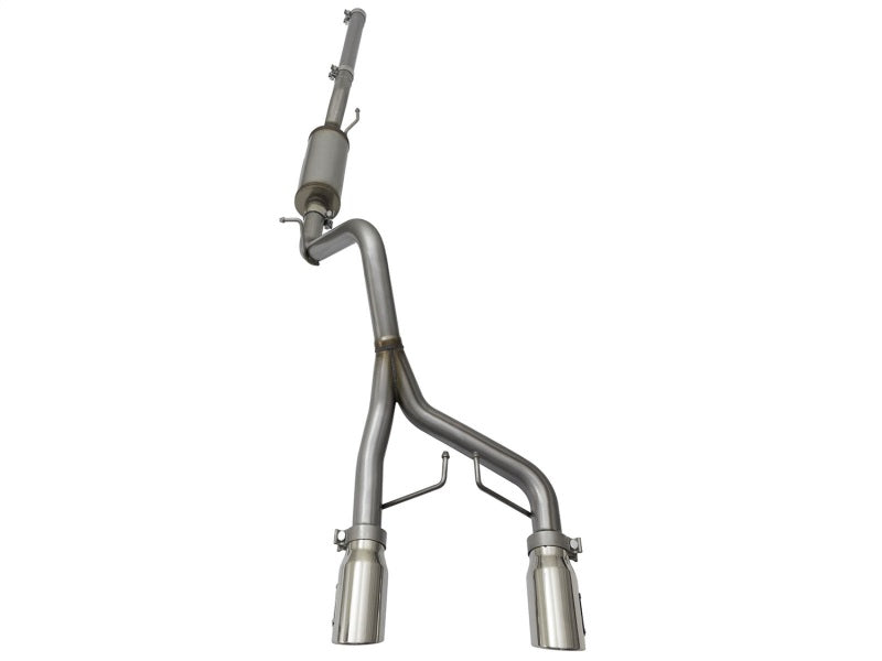 aFe Rebel Series CB 2.5in Dual Center Exit SS Exhaust w/ Polish Tip 07-15 Jeep Wrangler 3.6L/3.8L V6 Catback aFe