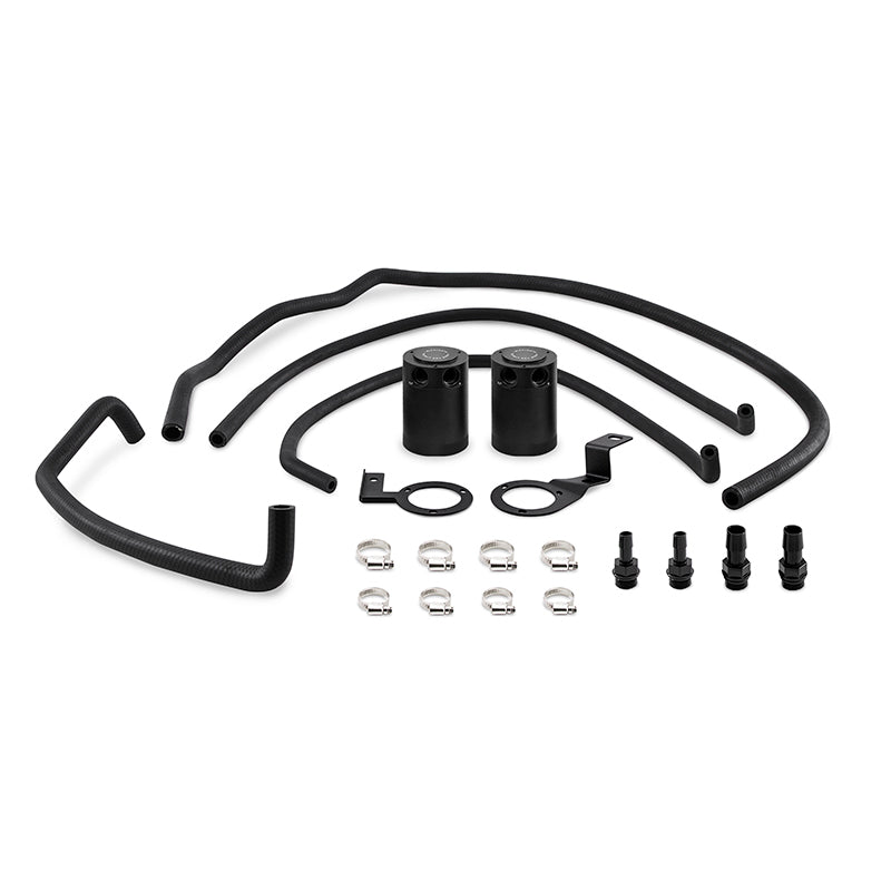 Mishimoto 2015+ Subaru WRX Baffled Oil Catch Can Kit - Black Oil Catch Cans Mishimoto