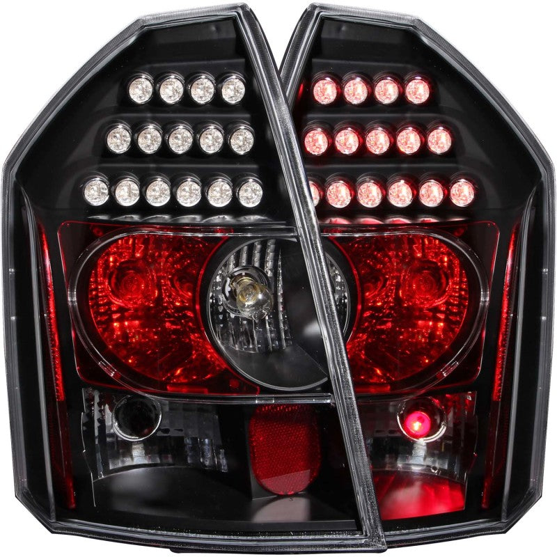 ANZO 2005-2007 Chrysler 300C LED Taillights Black Tail Lights ANZO