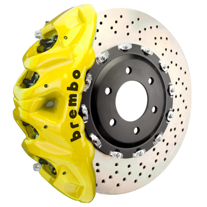 Brembo 25+ BMW X3 M50 xDrive (G45) Front GT BBK 8 Piston Cast 412x38 2pc Rotor Drilled - Yellow Brake Kits - Performance Slot Brembo