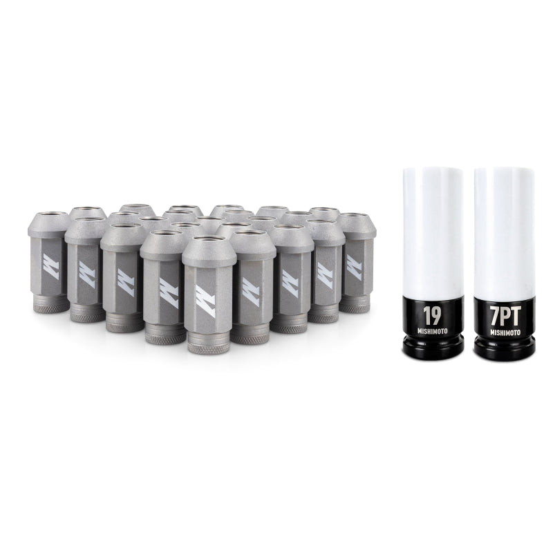 Mishimoto Steel Locking Lug Nuts M14x1.5 24pc Set Silver Lug Nuts Mishimoto