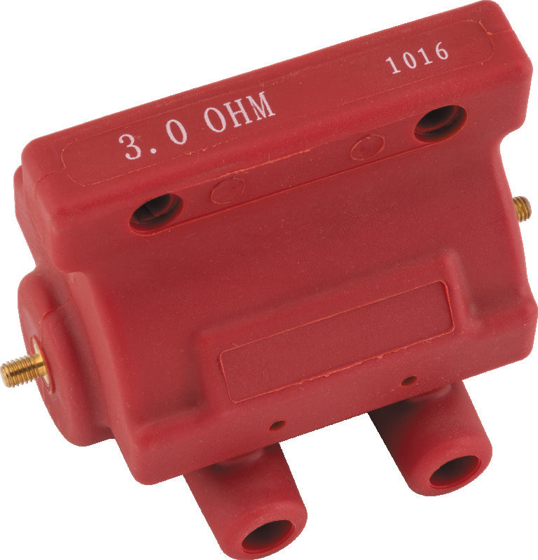 Twin Power 85-03 Big Twin and XL Ignition Coil Red Replaces H-D 31614-83A 3 Ohm Original Style Stock Replacement Ignition TwinPower