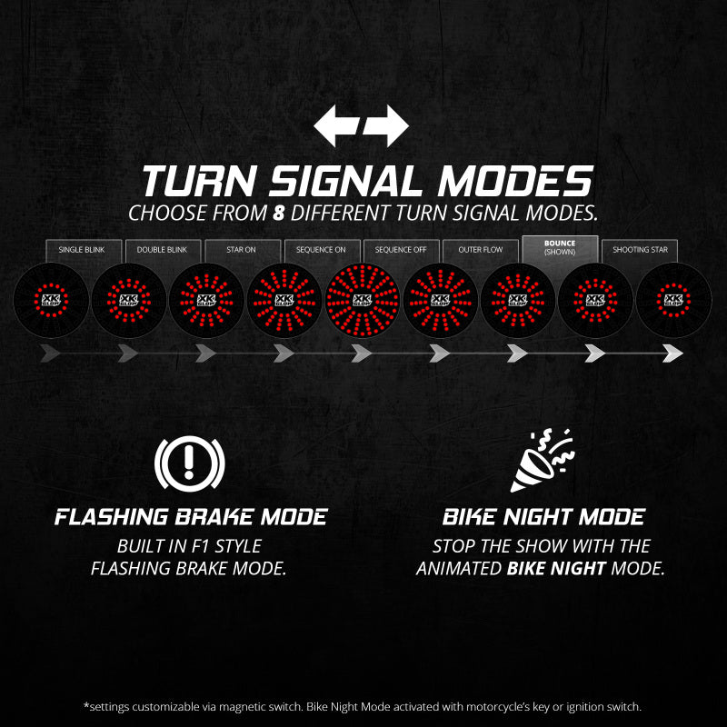 XK Glow Pro Series MotoTurnz - 1156 Flat Style Rear Light Accessories and Wiring XKGLOW