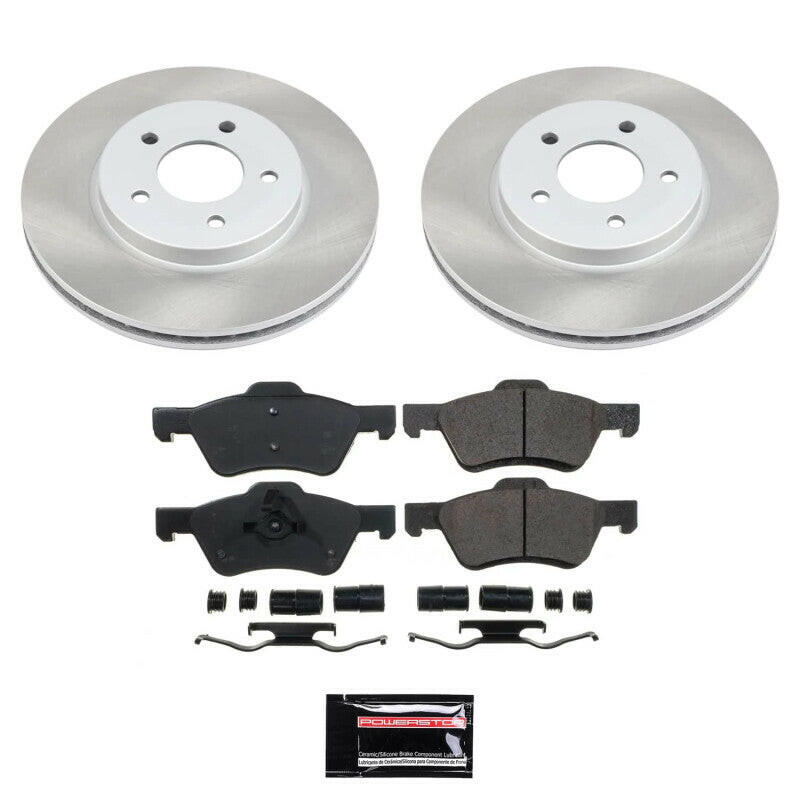 Power Stop 10-11 Mercury Mariner Front Semi-Coated Rotor Kit Brake Kits - Performance Blank PowerStop