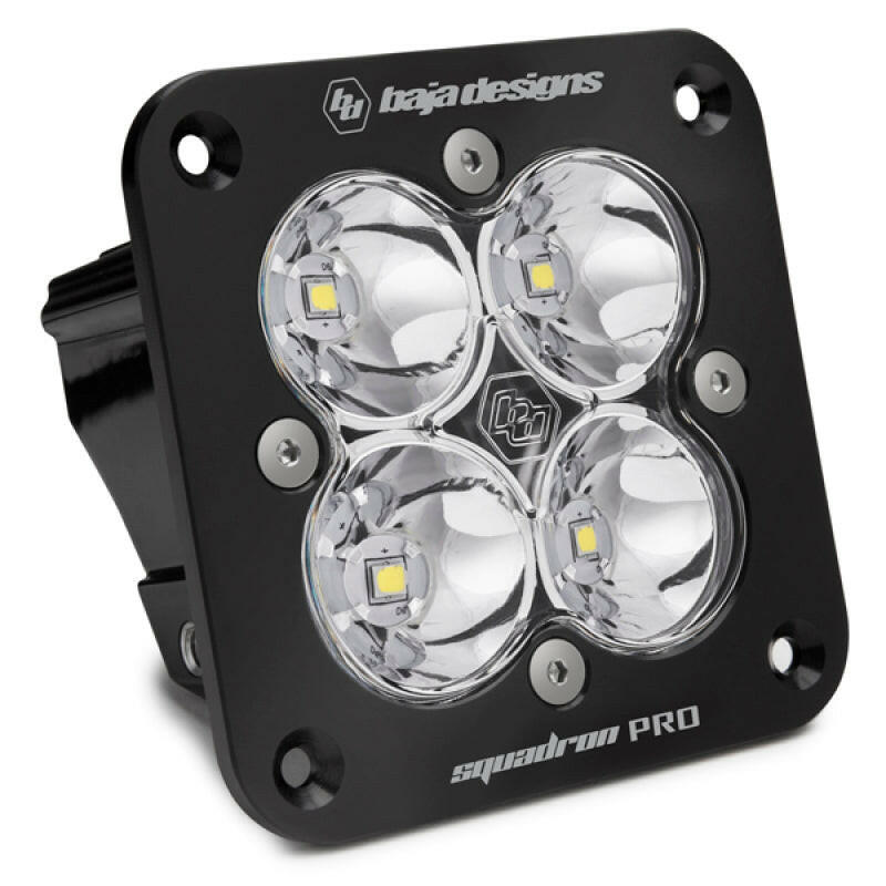 Baja Designs Squadron Pro Work/Scene Pattern Black Flush Mount LED Light Pod - Clear Light Bars & Cubes Baja Designs