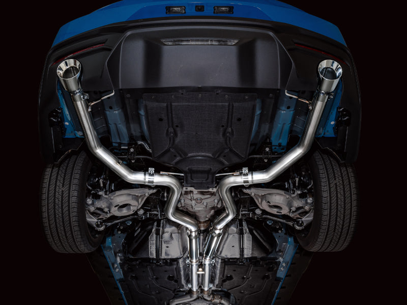 AWE 2024 Ford Mustang GT Fastback S650 RWD Track Edition Catback Exhaust w/ Dual Chrome Silver Tips Catback AWE Tuning