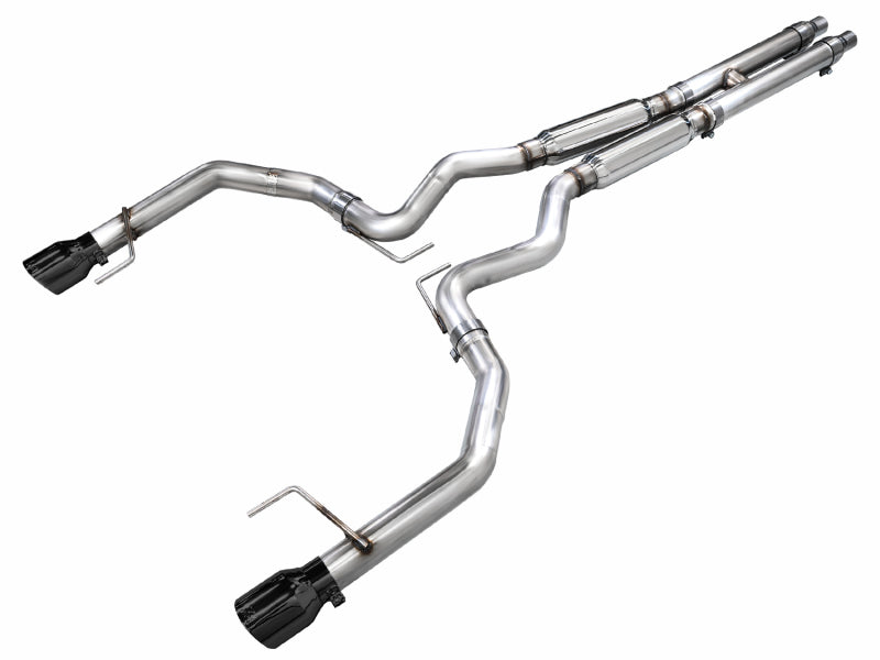 AWE 2024 Ford Mustang GT Fastback S650 RWD Track Edition Cat-Back Exhaust w/ Dual Diamond Black Tips Catback AWE Tuning