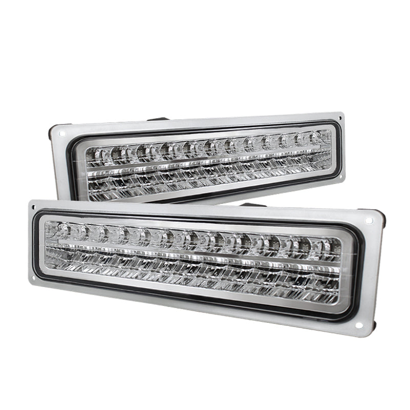 xTune Chevy C10 88-98 LED Bumper Lights Chrome CPL-CCK94-LED-C Sidemarkers & Indicators SPYDER