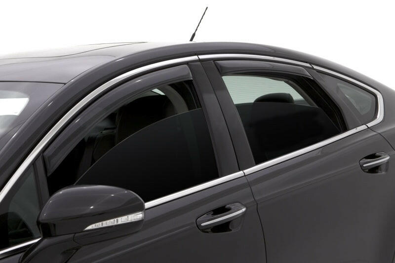 AVS 13-18 Ford Fusion Ventvisor In-Channel Front & Rear Window Deflectors 4pc - Smoke Wind Deflectors AVS