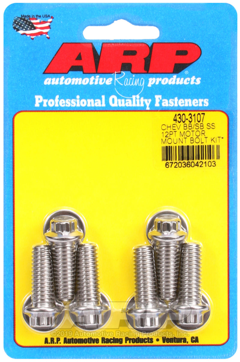 ARP Chevy 12pt Motor Mount Bolt Kit w/ energy suspension Mounts Hardware Kits - Other ARP