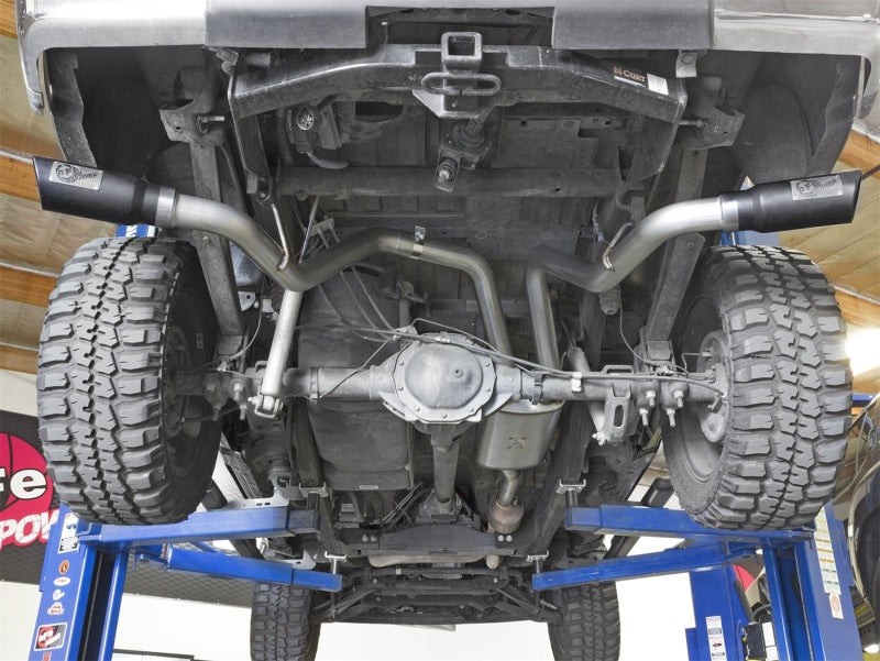 aFe MACH Force-Xp 3in CB SS Dual Exhaust w/Black Tips 09-16 GM Silverado/Sierra 4.3L/4.8L/5.3L Catback aFe