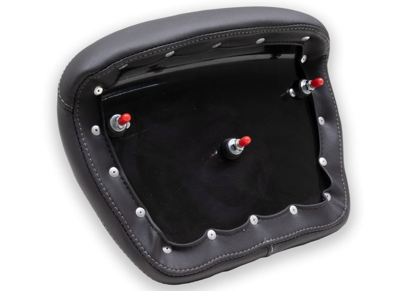 Mustang 08-21 Harley Electra Glide,Rd Glide,Rd King,Str Glide Tour-Pak Pad w/Grey Stitch-Black Backrests Mustang Motorcycle