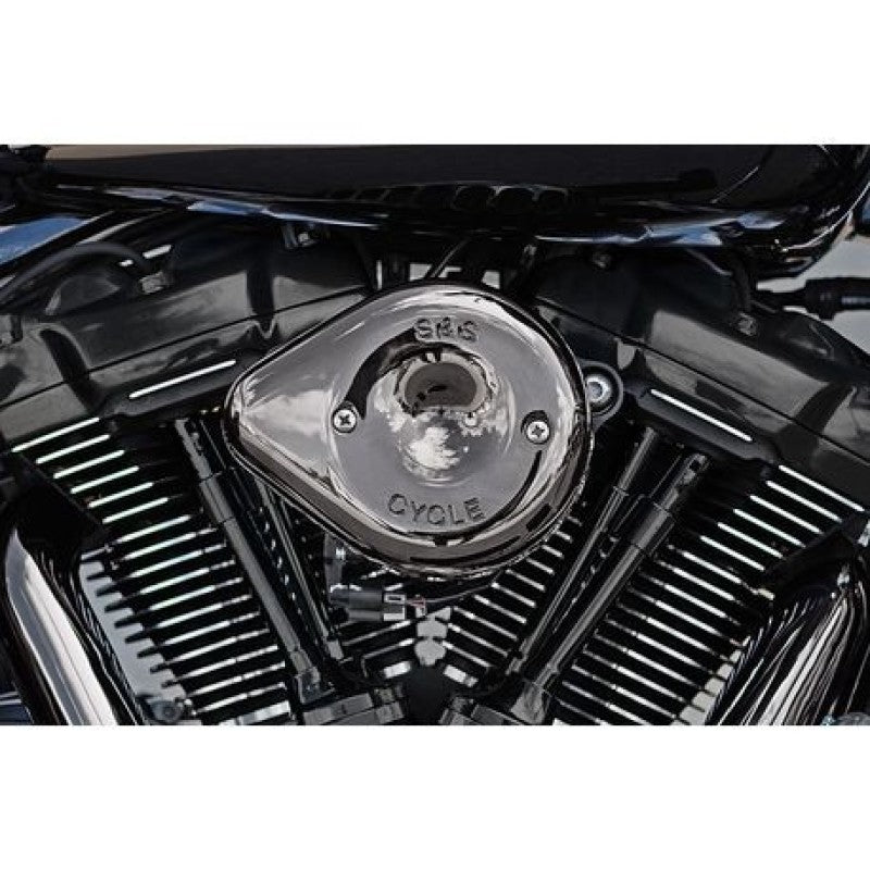 S&S Cycle 17-23 M8 Models Lava Chrome Stealth Mini Teardrop Air Cleaner Kit Air Intake Components S&S Cycle