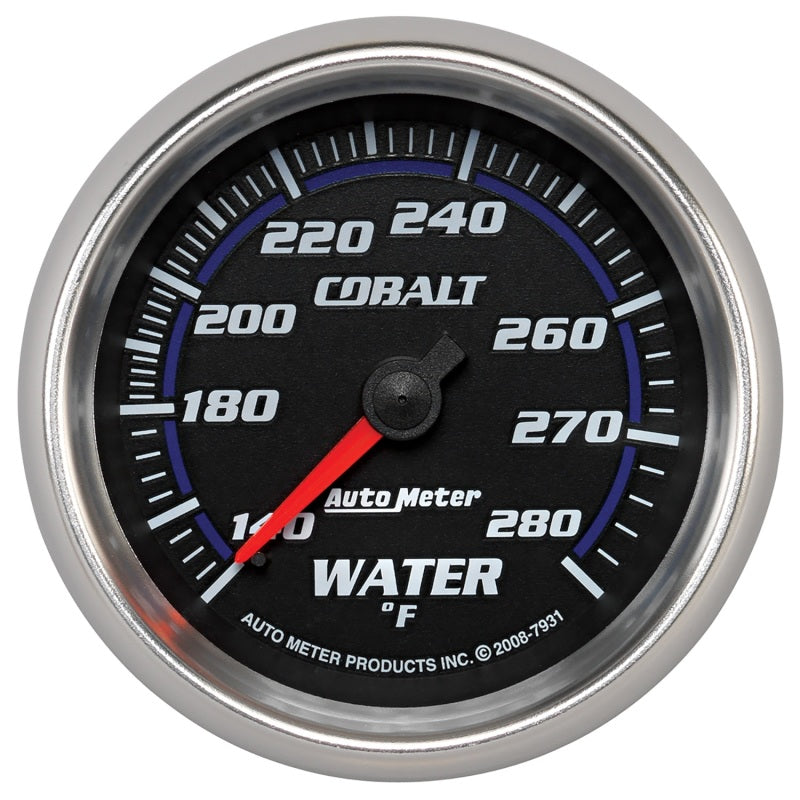 Autometer Cobalt 66.7mm 140-280 degree F. Water Temprature Gauge Gauges AutoMeter