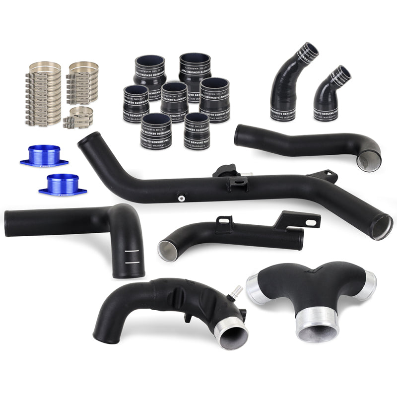 Mishimoto 2021+ Ford Bronco 2.7L High-Mount Intercooler Pipe Upgrade Kit - Wrinkle Black Intercooler Pipe Kits Mishimoto