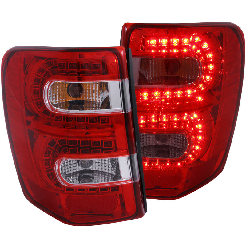 ANZO 1999-2004 Jeep Grand Cherokee LED Taillights Red/Clear Tail Lights ANZO