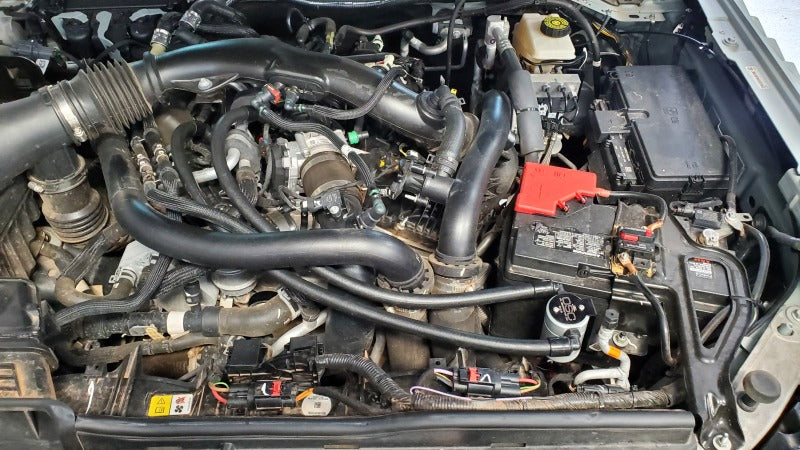 J&amp;L 22-25 Ford Bronco Raptor 3.0L EcoBoost PCV Side Oil Separator 3.0 - Clear Anodized Oil Separators J&L