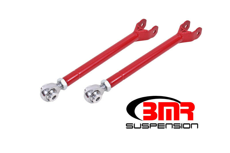 BMR 08-17 Challenger Lower Trailing Arms w/ Single Adj. Rod Ends - Red Suspension Arms & Components BMR Suspension