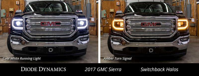 Diode Dynamics GMC Sierra LED Halos Switchback 16-18 Sierra 1500 Bulbs Diode Dynamics