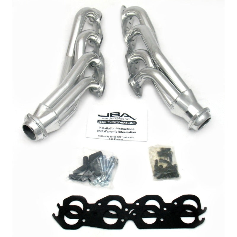 JBA 88-93 GM Truck 7.4L BBC w/o A.I.R. 1-3/4in Primary Silver Ctd Cat4Ward Header Headers & Manifolds JBA