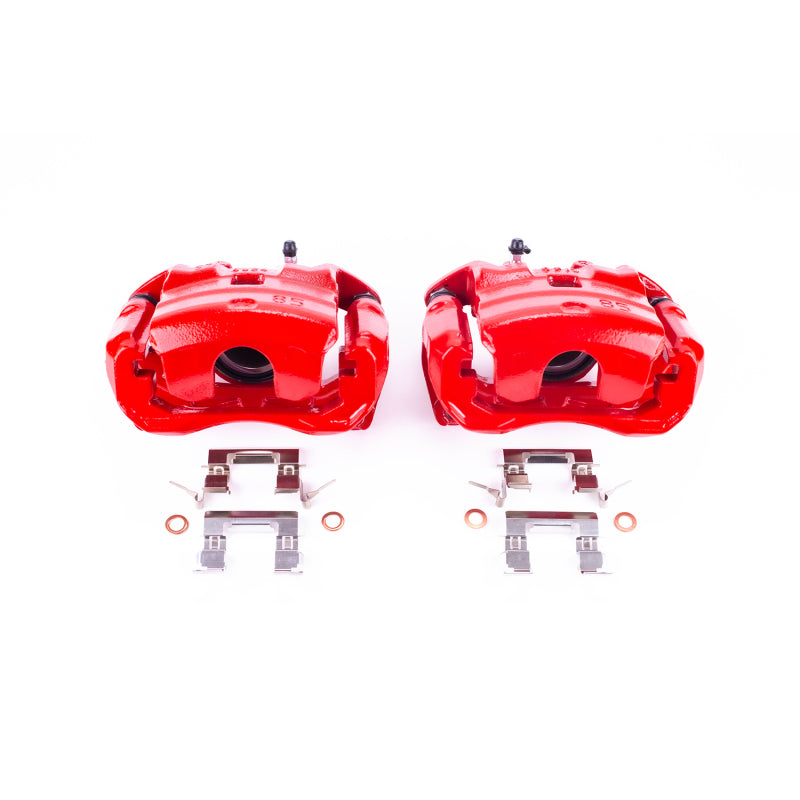 Power Stop 11-17 Nissan Juke Front Red Calipers w/Brackets - Pair Brake Calipers - Perf PowerStop