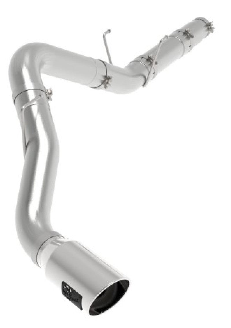 aFe ATLAS 5in DPF-Back Alum Steel Exhaust System w/Polished Tip 19-20 Ram Diesel Trucks L6-6.7L (td) DPF Back aFe