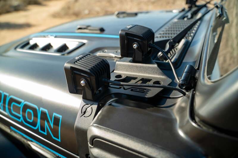 DV8 Offroad 21-23 Jeep Wrangler JL 4XE Dual Light Pod Mounts Light Mounts DV8 Offroad