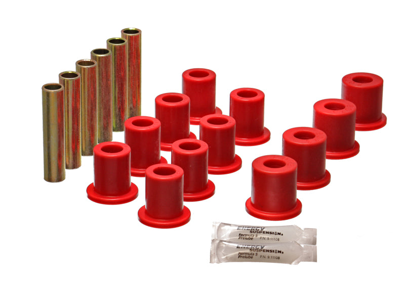 Energy Suspension Fd 4 Wd Frt Sprg Bush Set - Red Bushing Kits Energy Suspension