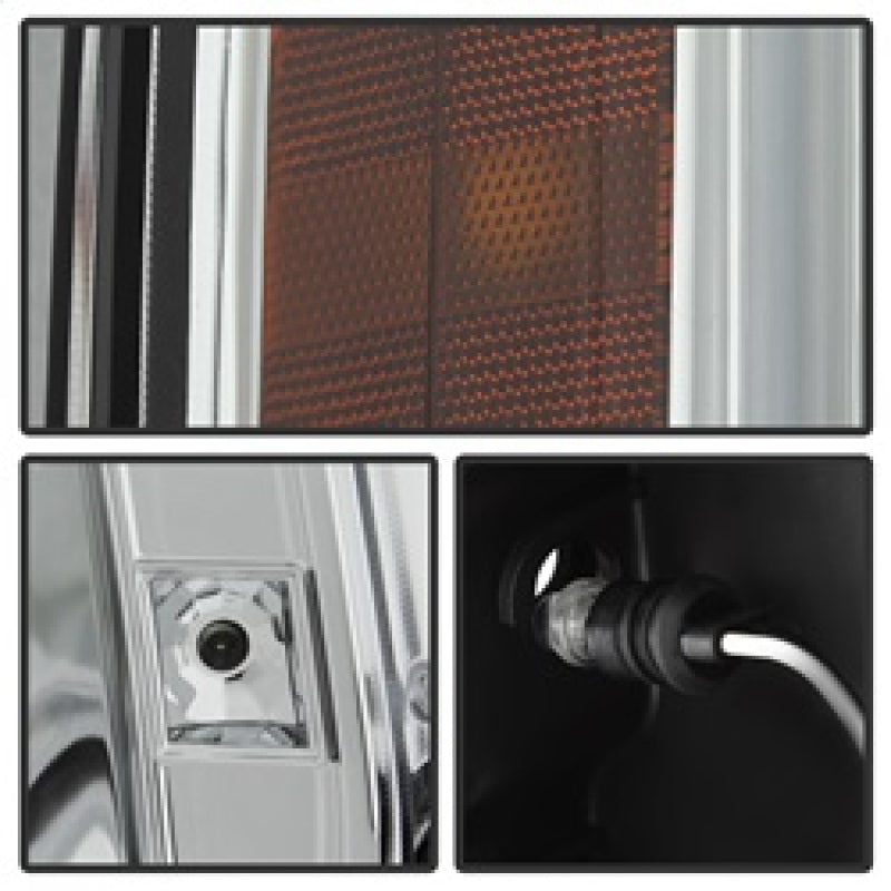 Spyder GMC Yukon 07-14/GMC Yukon XL 07-14 Projector Headlights LED Halo LED Chrome PRO-YD-GY07-HL-C Headlights SPYDER