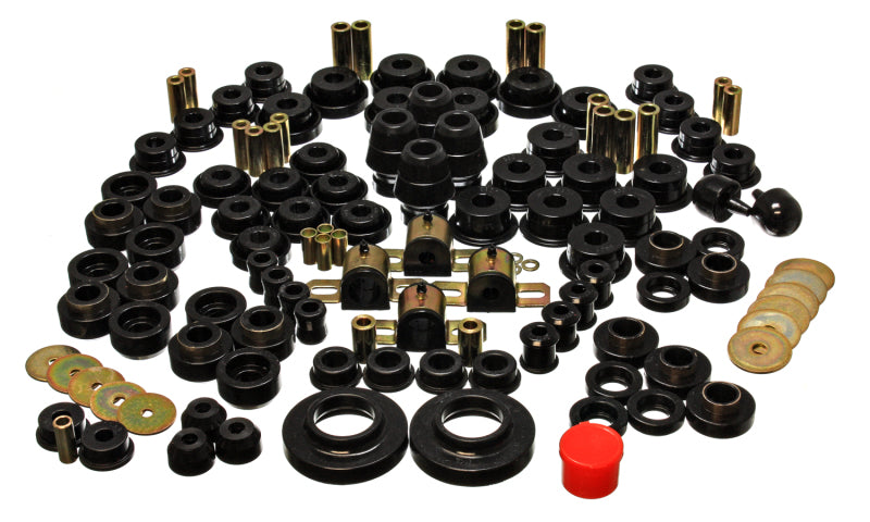 Energy Suspension 97-06 Jeep Wrangler TJ Black Hyper-Flex Master Bushing Set Bushings - Full Vehicle Kits Energy Suspension