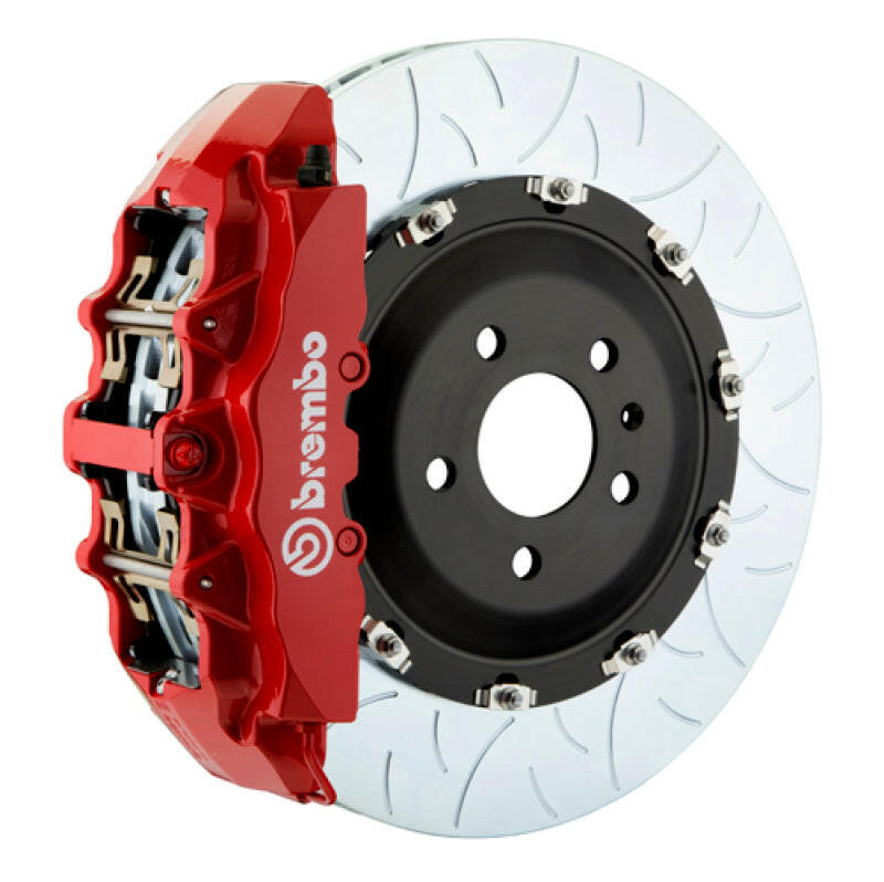 Brembo 00-06 Suburban Front GT BBK 6 Piston Cast 2pc 380x34 2pc Rotor Slotted Type3-Red Brake Kits - Performance Slot Brembo