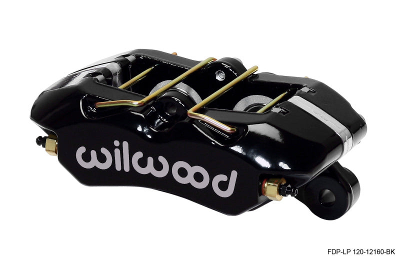 Wilwood Caliper-Dynapro Low-Profile 5.25in Mount - Blk Pwd 1.12in Pistons .81in Disc Brake Calipers - Perf Wilwood