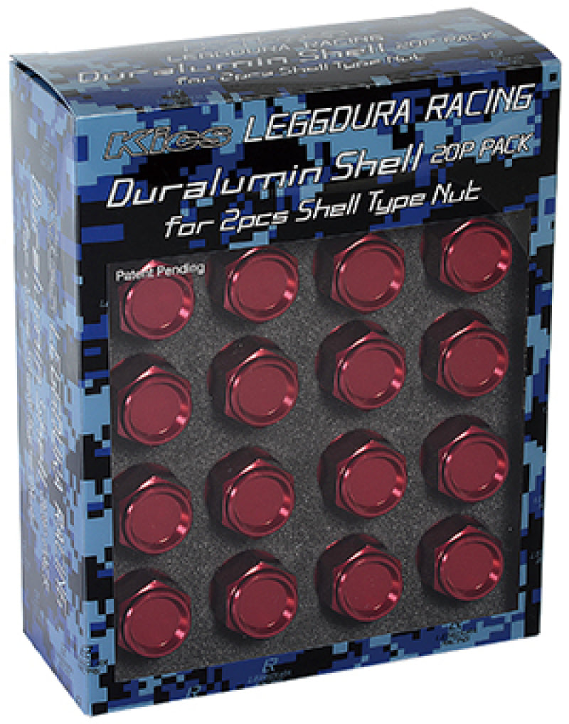 Project Kics Leggdura Racing Shell Type CL35 - Red (20pc) Lug Nuts Project Kics