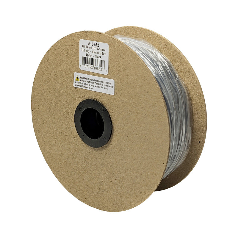 DEI Hi-Temp Shrink Tube 18mm x 50ft Spool - Black Heat Shrink DEI