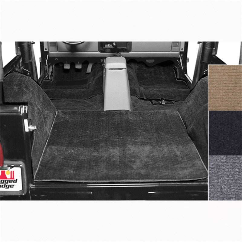 Rugged Ridge Deluxe Carpet Kit Black 76-95 Jeep CJ / Jeep Wrangler Models Floor Mats Carpeted Rugged Ridge