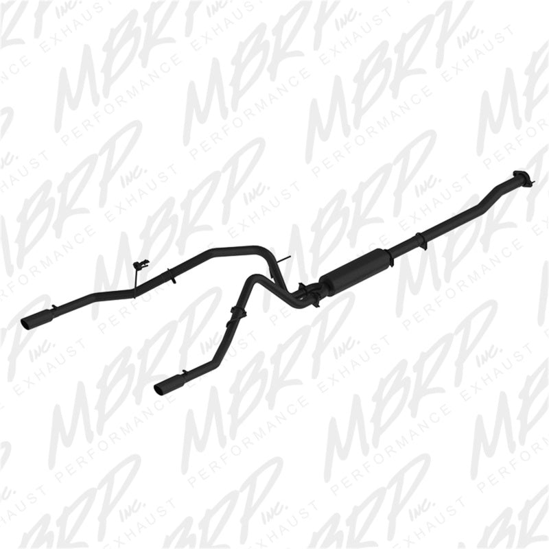 MBRP 11-14 Ford F-150 V6 Ecoboost Black Coated 2.5in Cat-Back Dual Rear Exit Exhaust System Catback MBRP