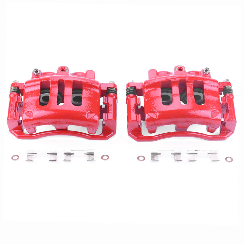 Power Stop 03-11 Ford Crown Victoria Front Red Calipers w/Brackets - Pair Brake Calipers - Perf PowerStop